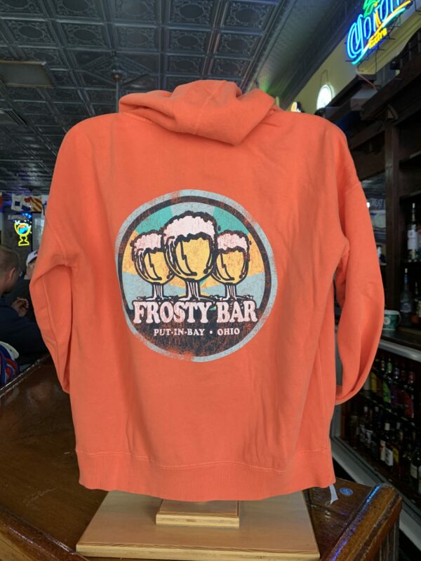 Frosty Bar Orange Hoodie (back)