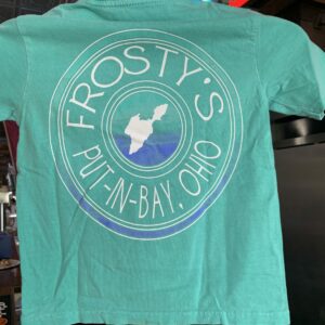 Frosty's Put-in-Bay teal shirt (back)